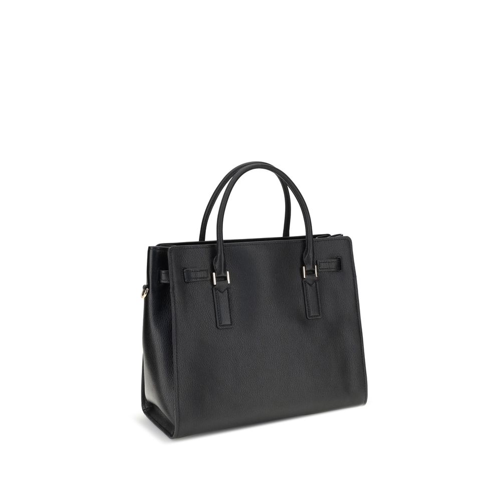 Michael Kors Black Calf Leather Bos Taurus Shoulder Bag - Image 3