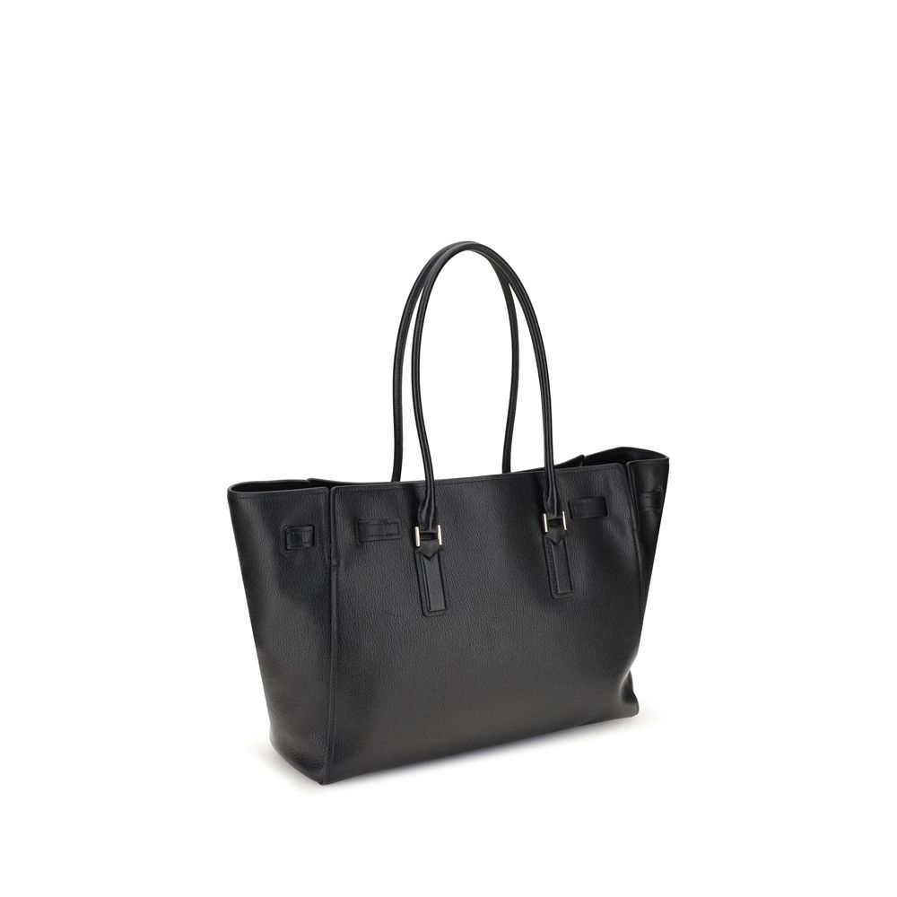 Michael Kors Black Calf Leather Bos Taurus Shoulder Bag - Image 3