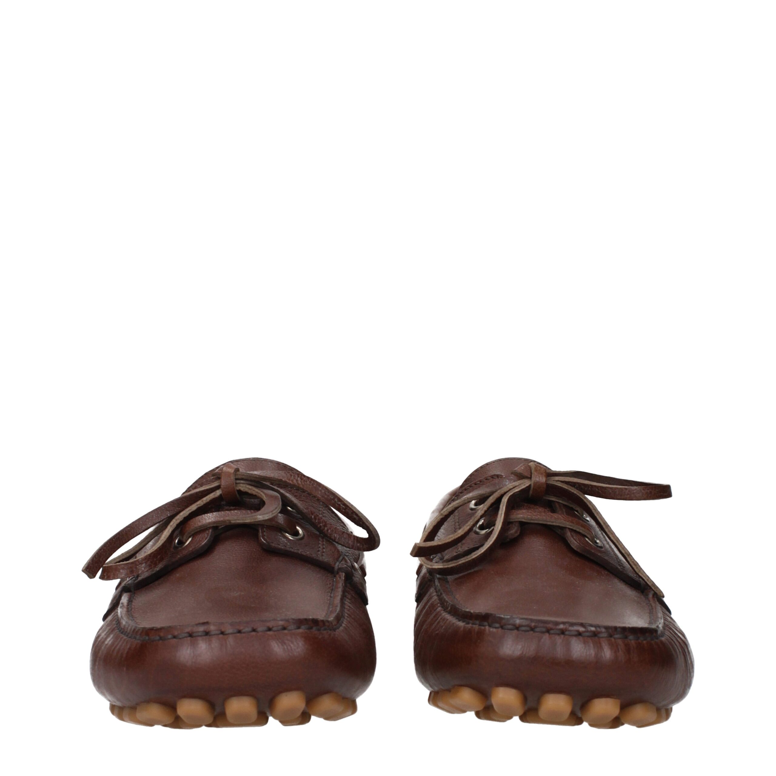 Valentino Garavani Brown Leather Slip-On Loafers - Image 3