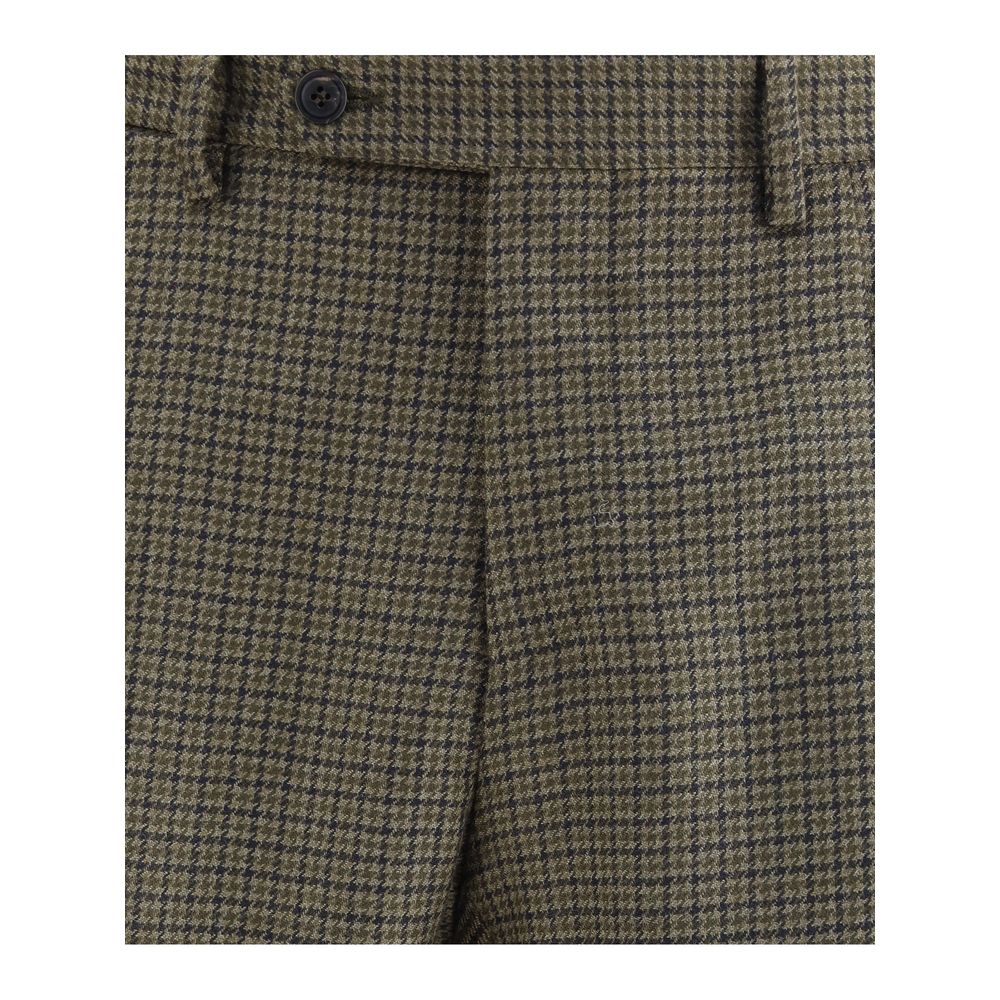 Germano Brown Fleece Wool Casual Pants - Image 3
