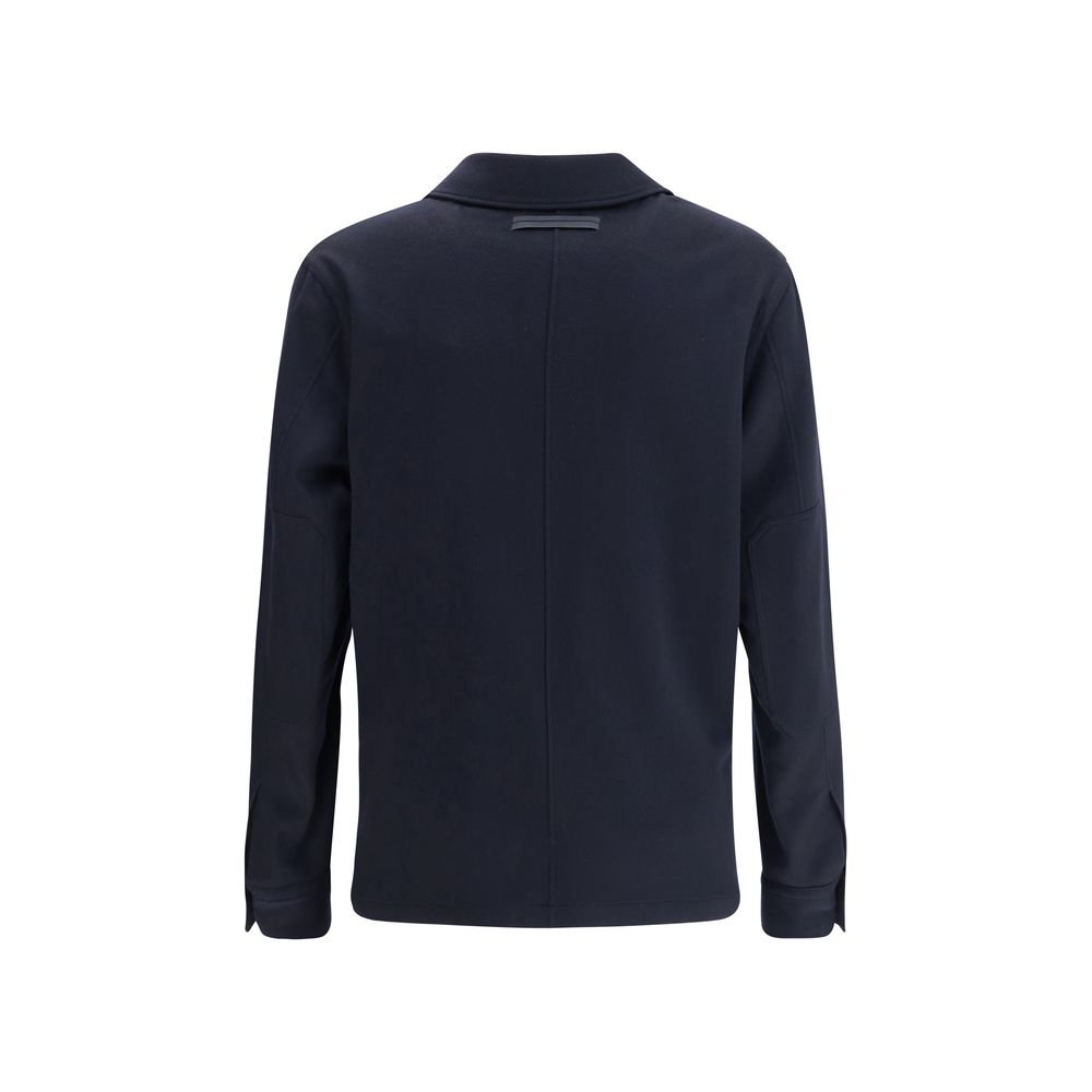 ZEGNA Blue Cashmere Coat - Image 2