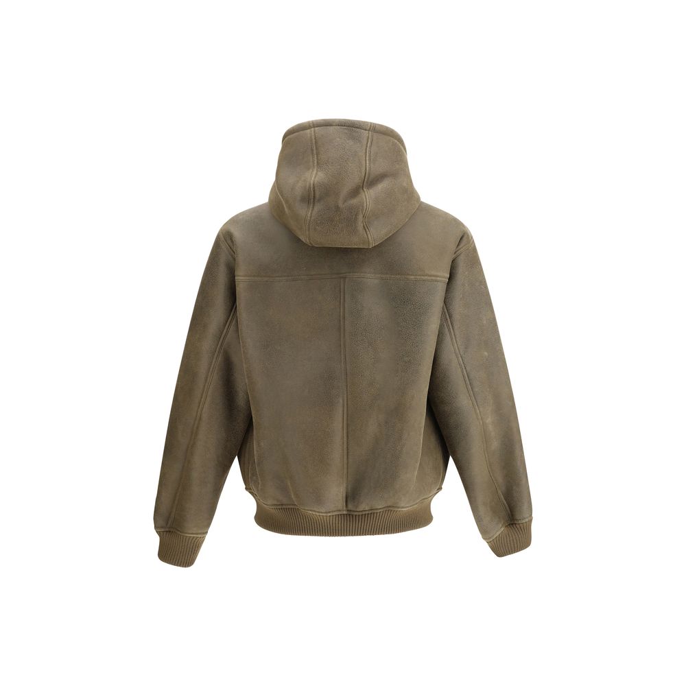 Emporio Armani Brown Lamb Ovis Aries Aries Bomber - Image 2