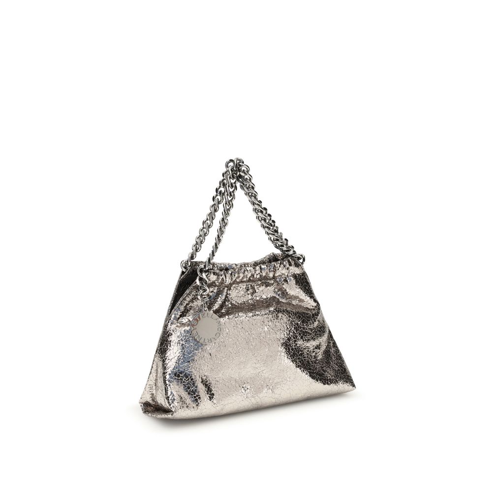 Stella McCartney Metallic crackle-effect Falabella Shoulder Bag - Image 2
