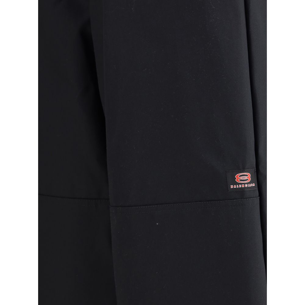 Balenciaga Black Cotton Casual Pants - Image 3