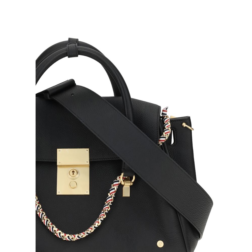 Thom Browne Black Calf Leather Bos Taurus Shoulder Bag - Image 4