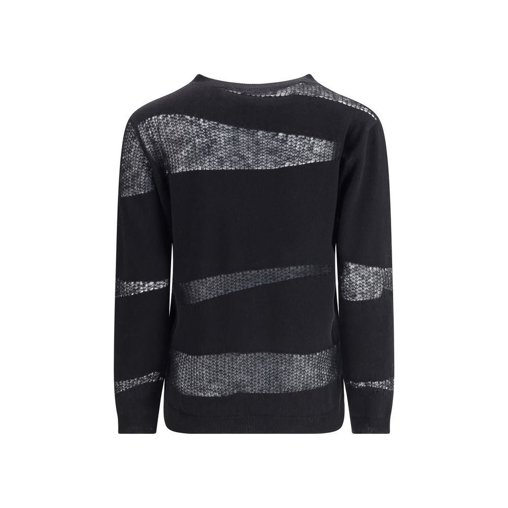 Fabiana Filippi Black Fleece Wool Cashmere Sweater - Image 2