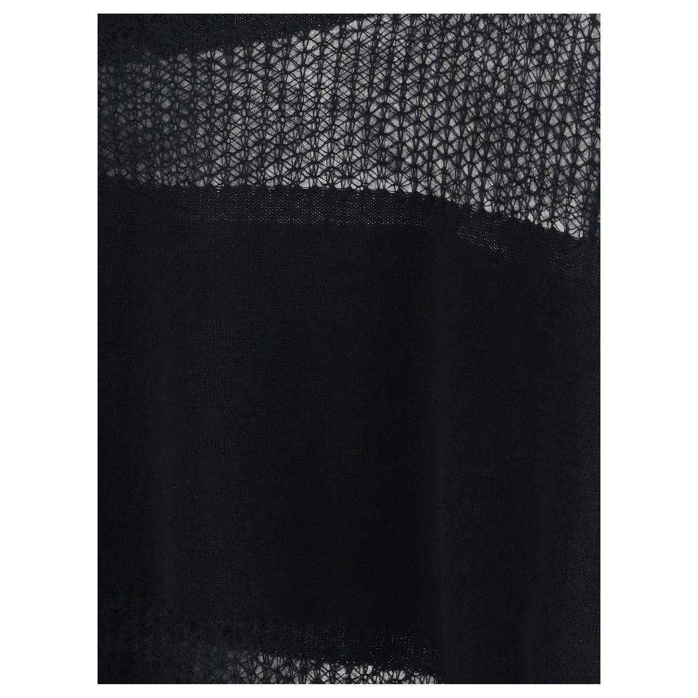 Fabiana Filippi Black Fleece Wool Cashmere Sweater - Image 3