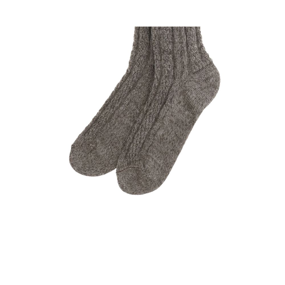 Margiela Brown Wool Socks - Image 3