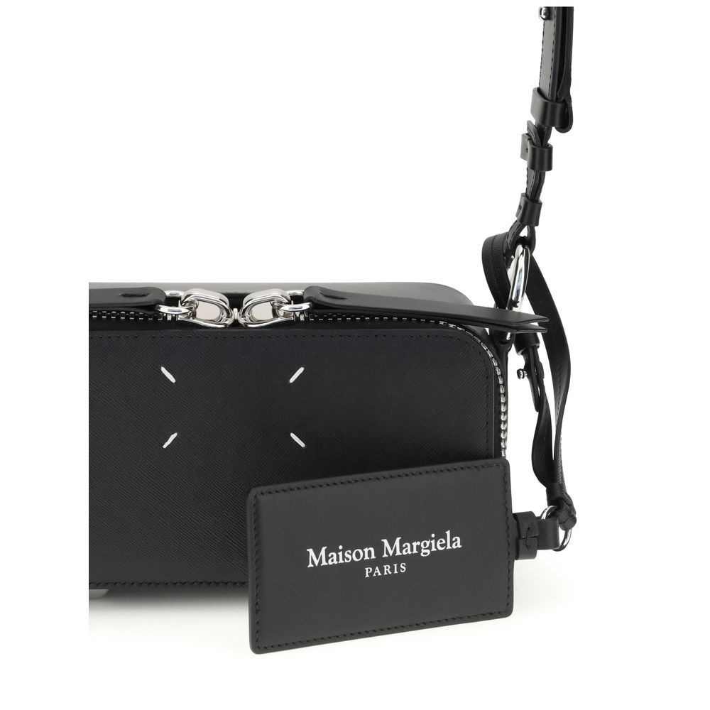 Margiela Black Calf Leather Bos Taurus Shoulder Bag - Image 4