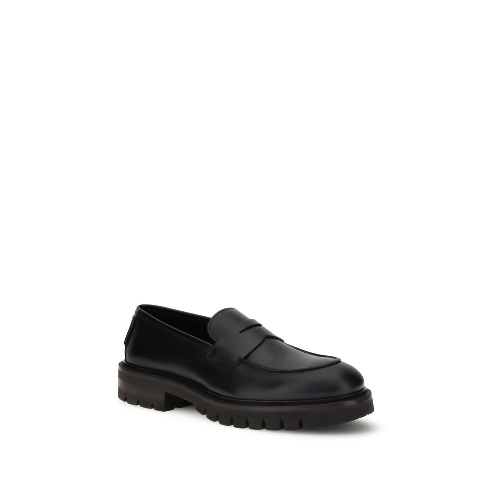 Ferragamo Black Rubber Slip-On Loafers - Image 2