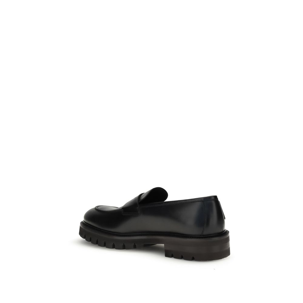 Ferragamo Black Rubber Slip-On Loafers - Image 3