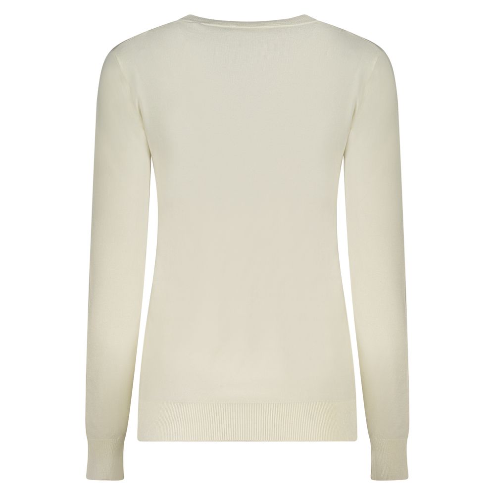 Guess Jeans Bianco Viscosa Women's Long-Sleeved T-Shirt - Image 2