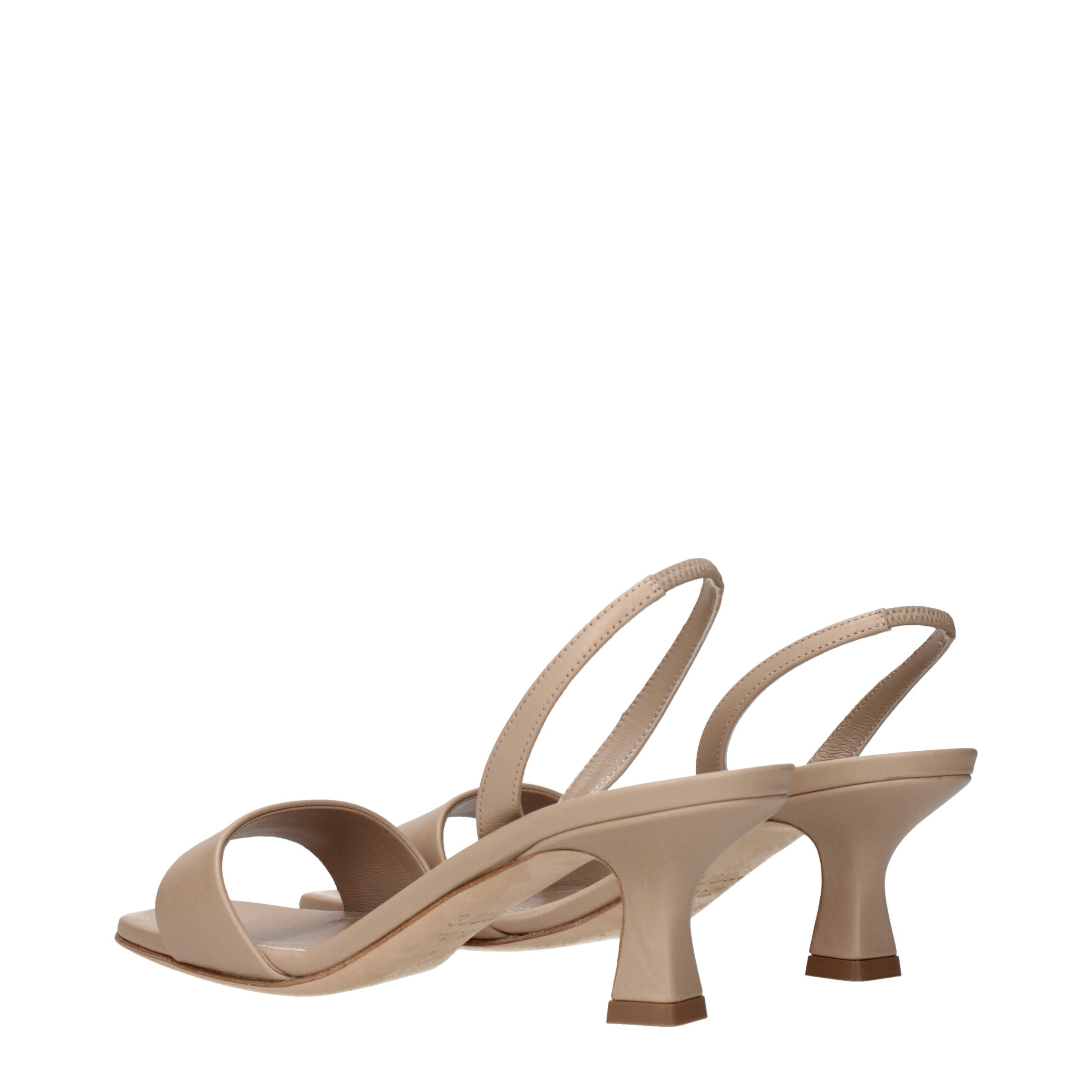 3Juin Beige Leather Flat Sandals - Image 4