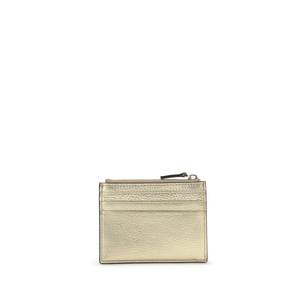 Valentino Garavani Gold Calf Leather Bos Taurus Wallet - Image 2
