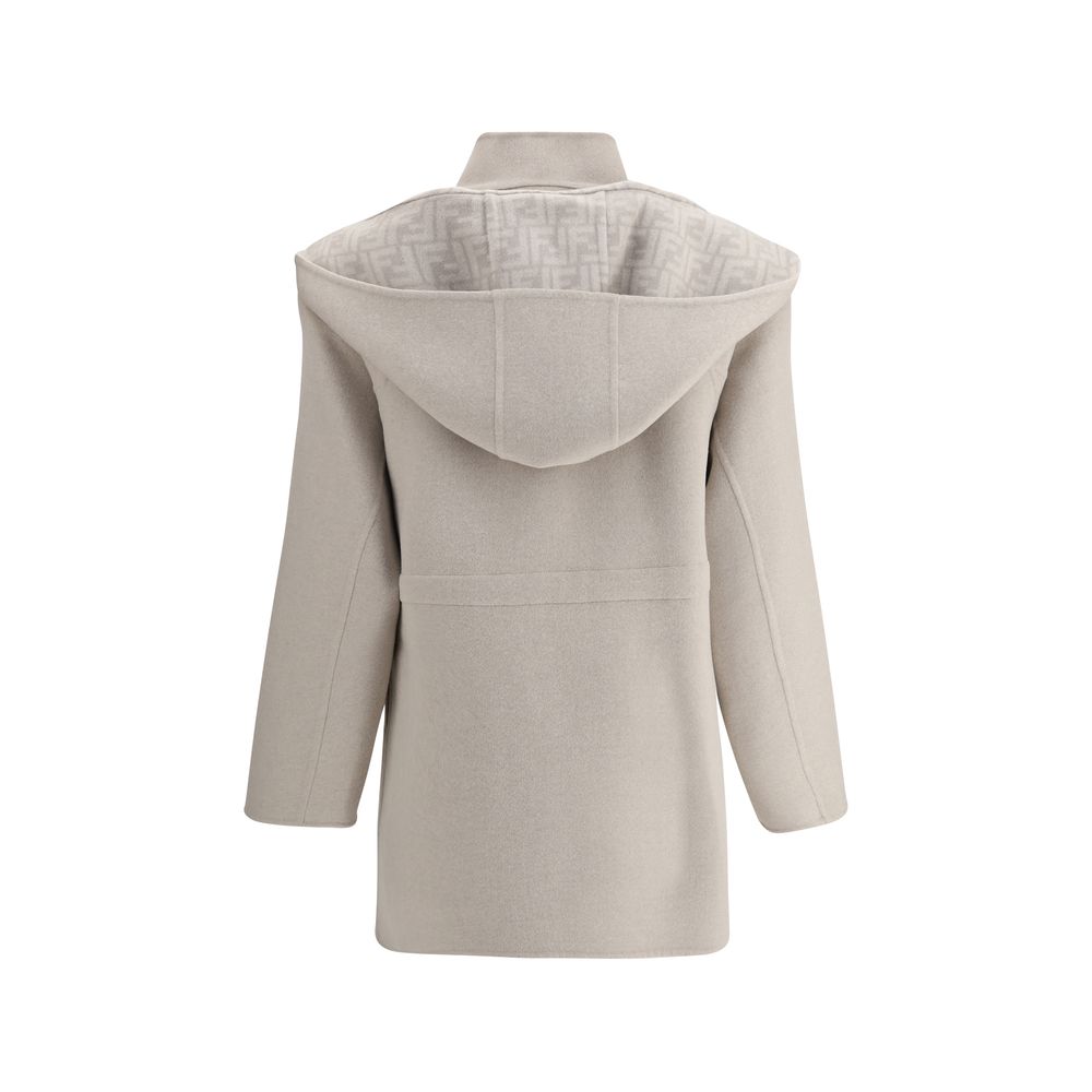 Fendi Wool Coat with removable hood - Image 2