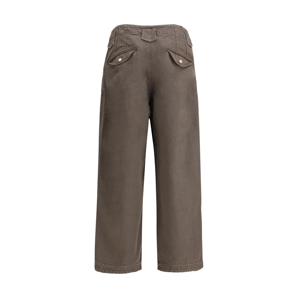 Kenzo Brown Cotton Casual Pants - Image 2