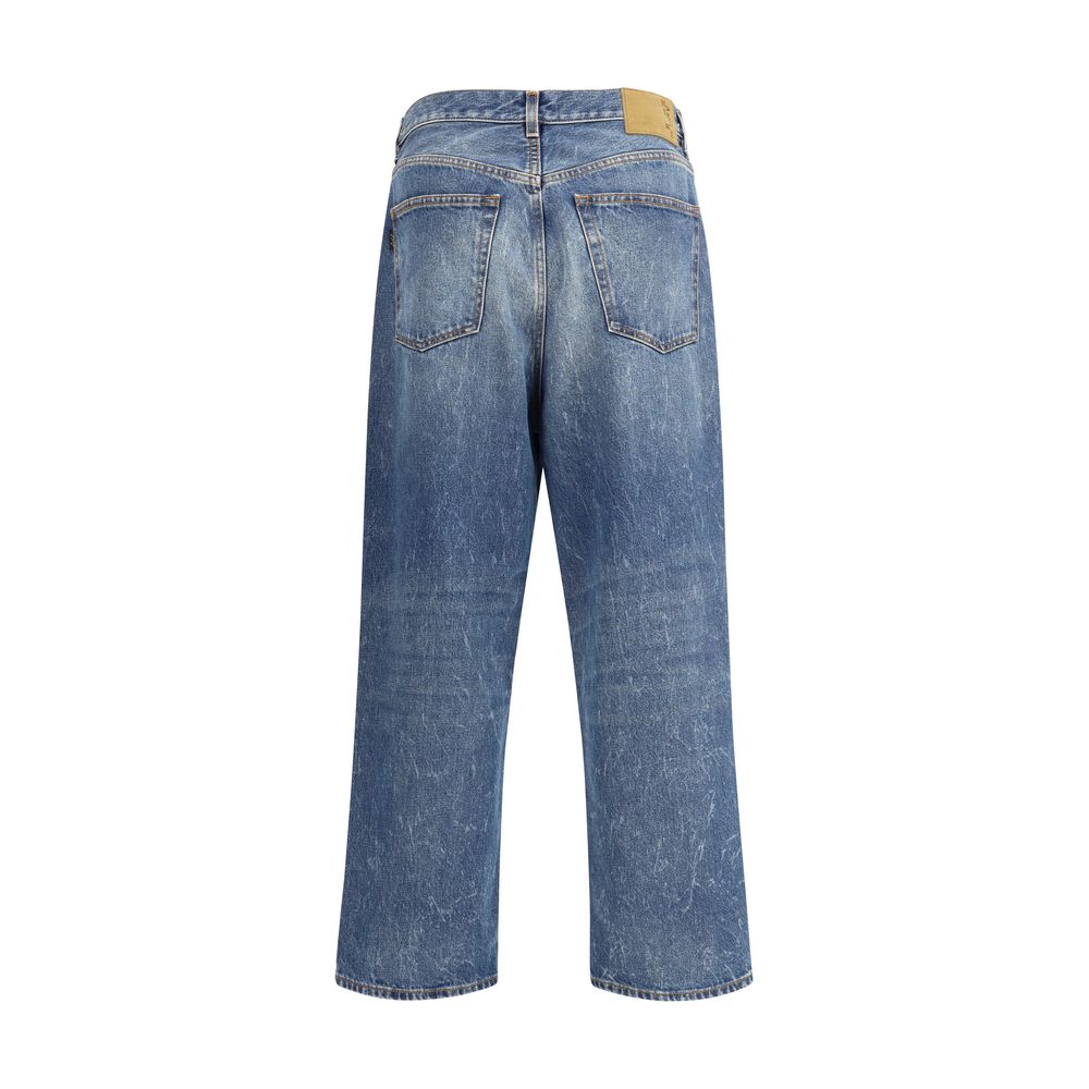 Haikure Light Blue Cotton Relaxed Fit Jeans - Image 2