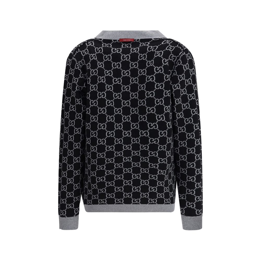 Gucci Black Wool Cardigan - Image 4