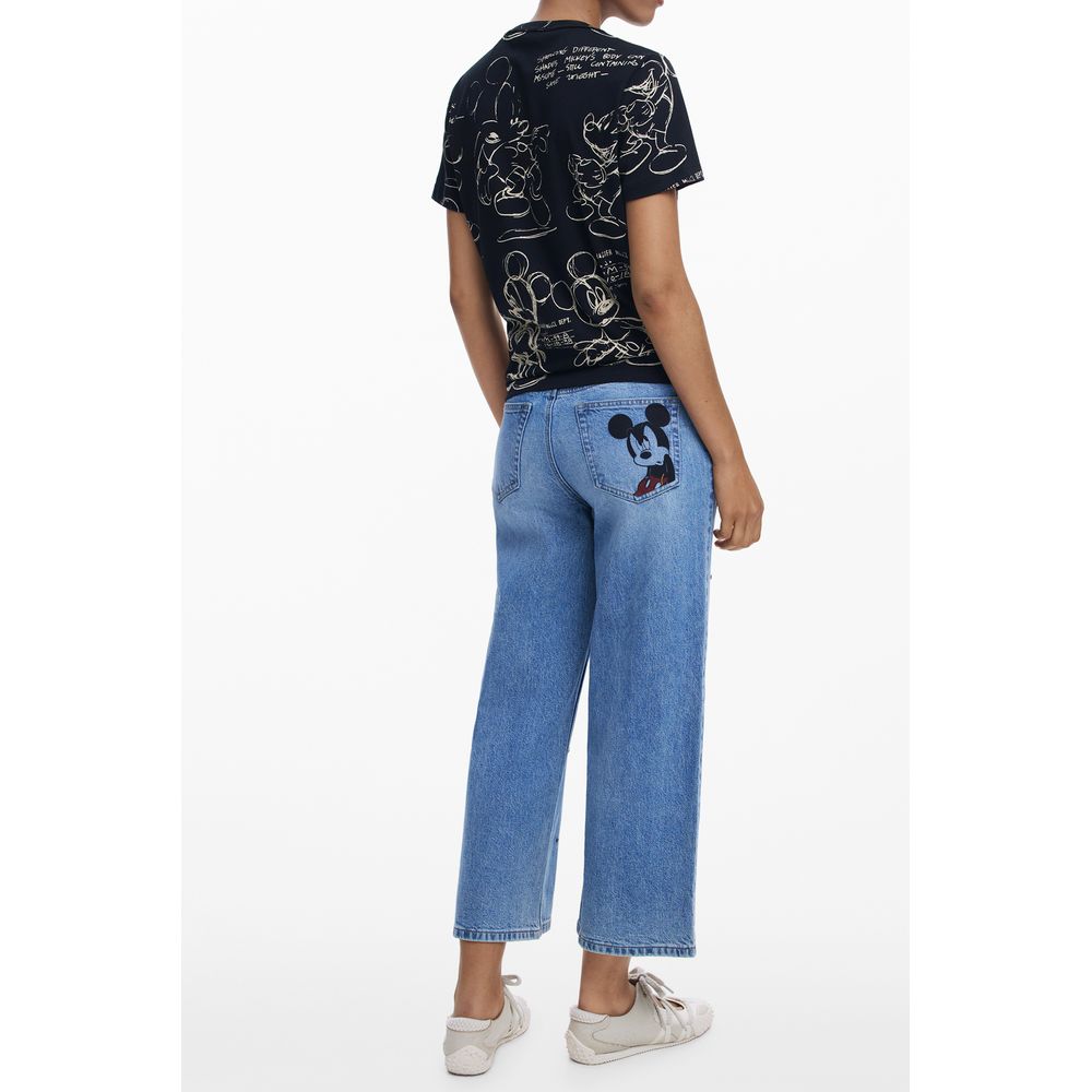 Desigual Black Cotton Women T-Shirt - Image 2