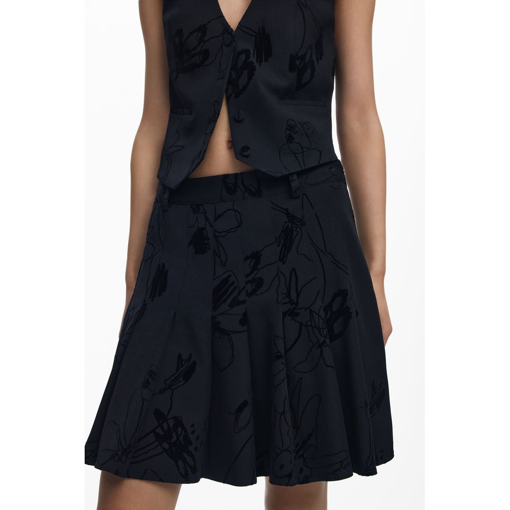Desigual Black Polyester Women Skirt - Image 3