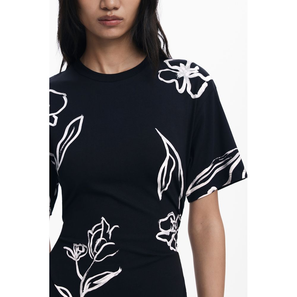 Desigual Black Cotton Women Dress - Image 3