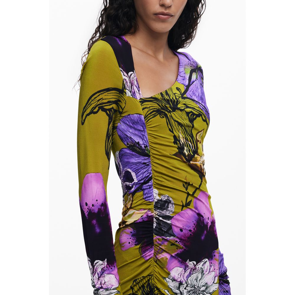 Desigual Green Viscose Women Dress - Image 3