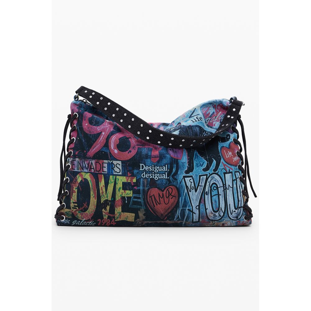 Desigual Blue Cotton Women Handbag