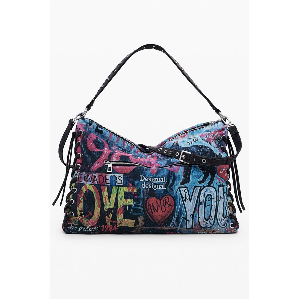 Desigual Blue Cotton Women Handbag - Image 3