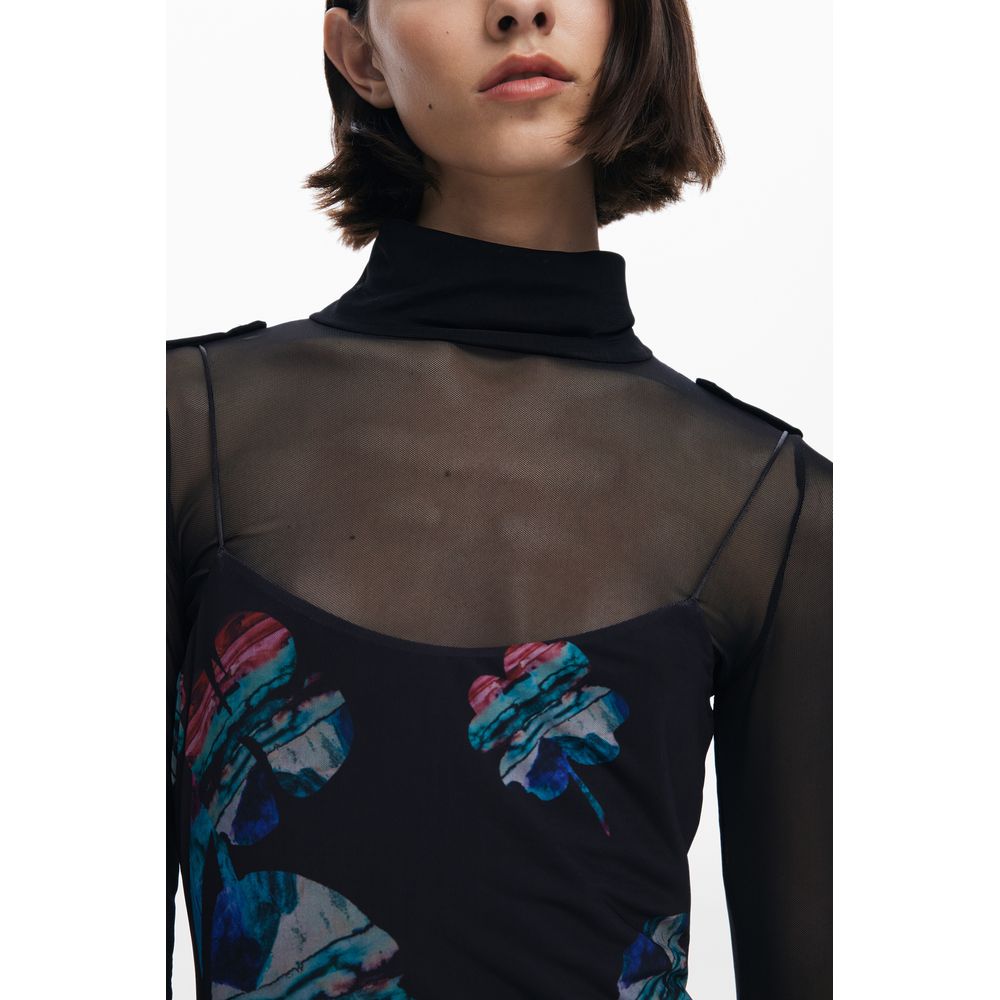 Desigual Nero Polyester Woman Dress - Image 3