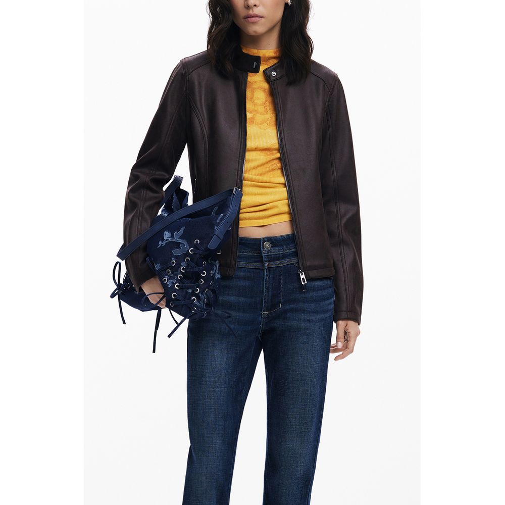 Desigual Brown Polyester Women's Jacket - Image 2