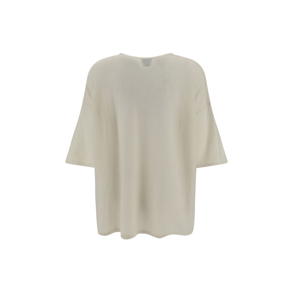 SA SU PHI White Cashmere T-Shirt - Image 2