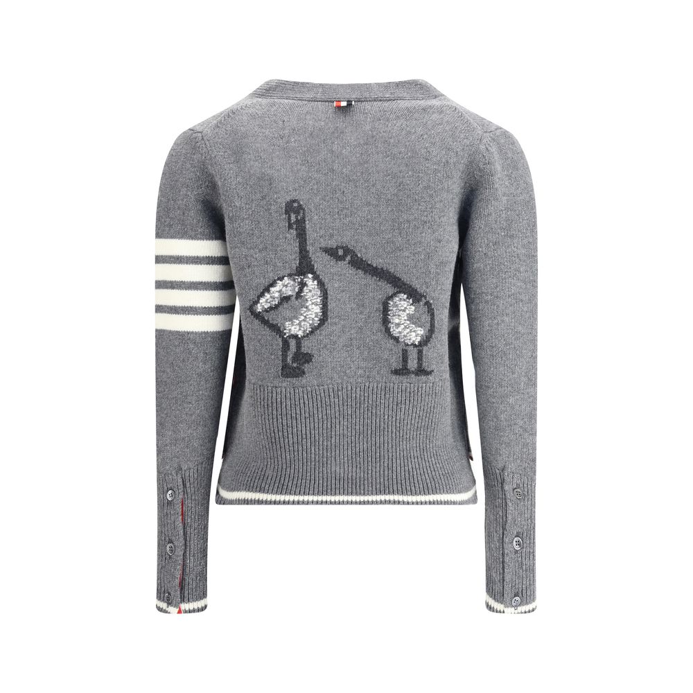 Thom Browne Virgin wool Cardigan with embrodery geese - Image 2