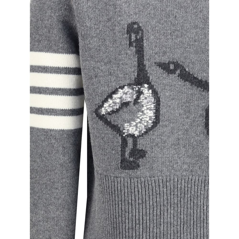 Thom Browne Virgin wool Cardigan with embrodery geese - Image 3