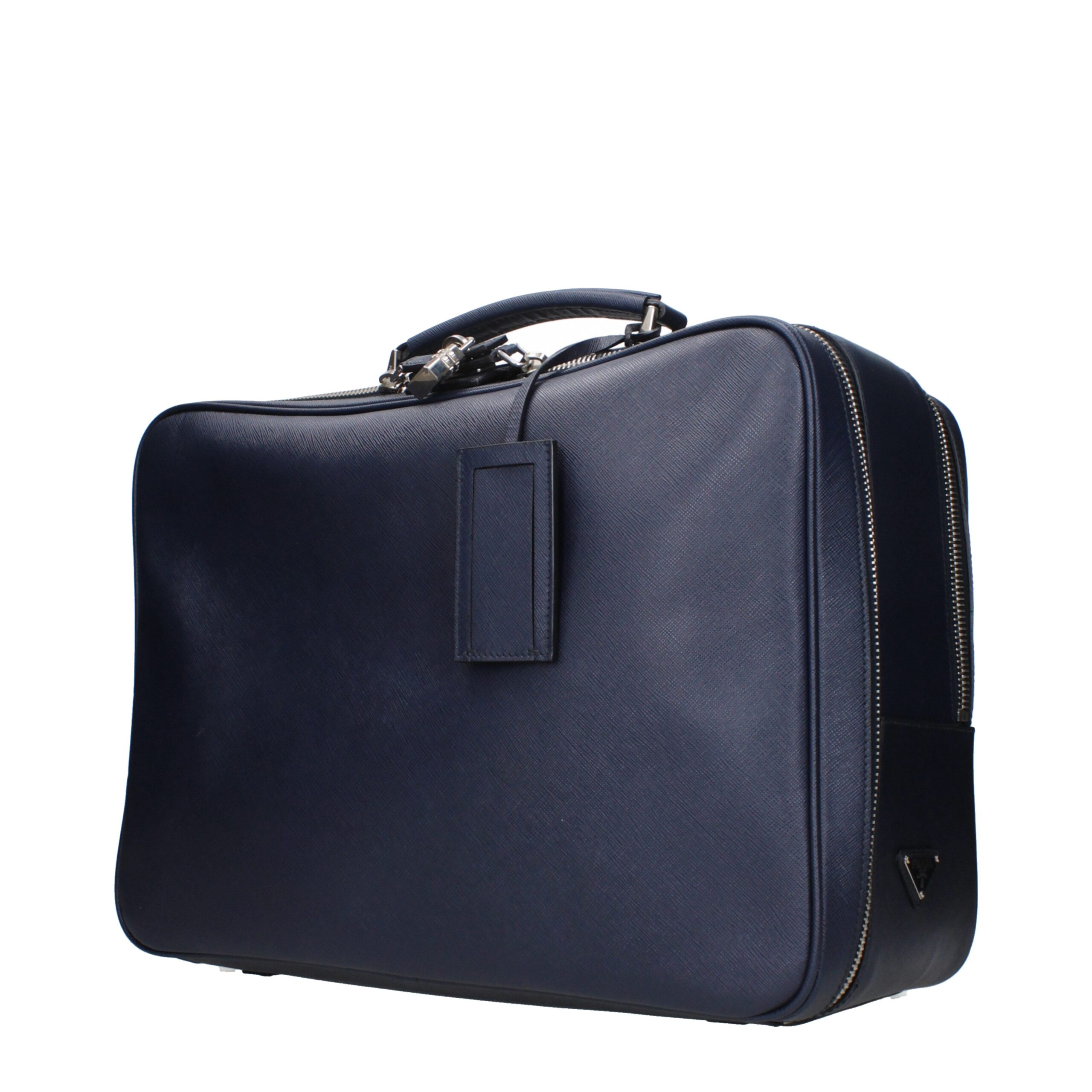 Prada Blue Leather Luggage And Travel - Image 2