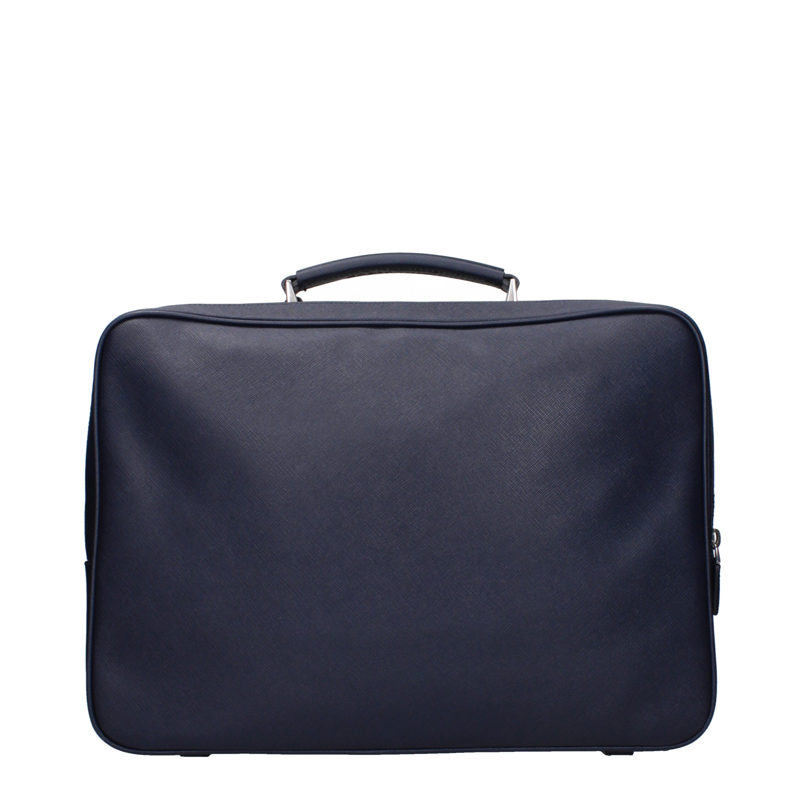Prada Blue Leather Luggage And Travel - Image 3