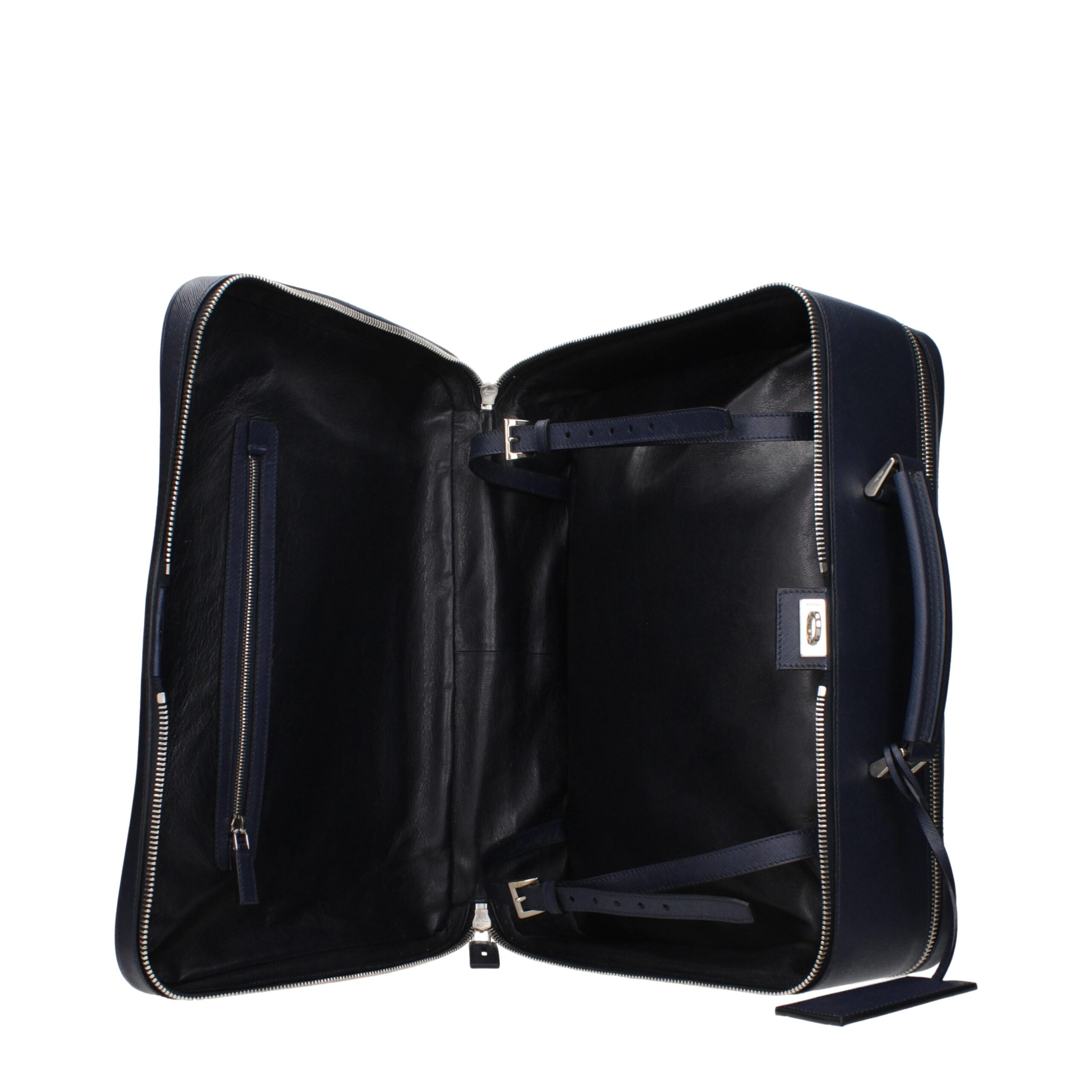 Prada Blue Leather Luggage And Travel - Image 4