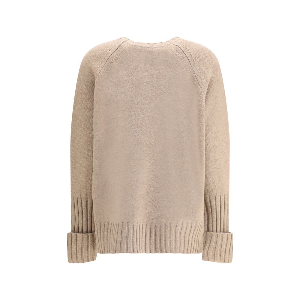 Tory Burch Beige Merino Wool Sweatshirt - Image 2