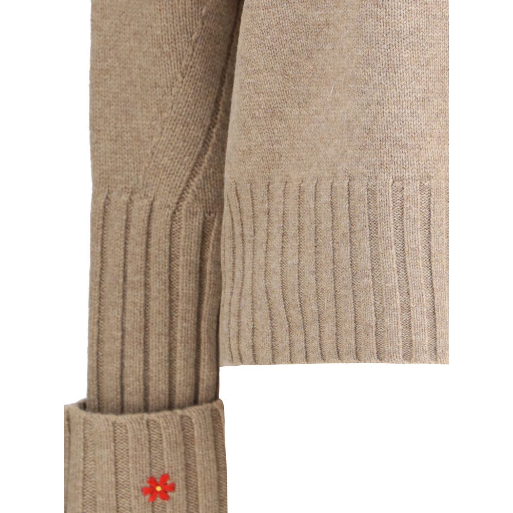 Tory Burch Beige Merino Wool Sweatshirt - Image 3