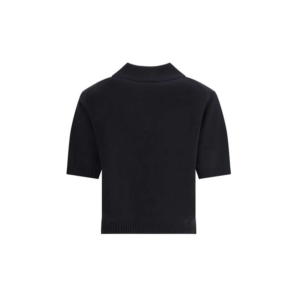 Givenchy Black Wool Polo Shirt - Image 2