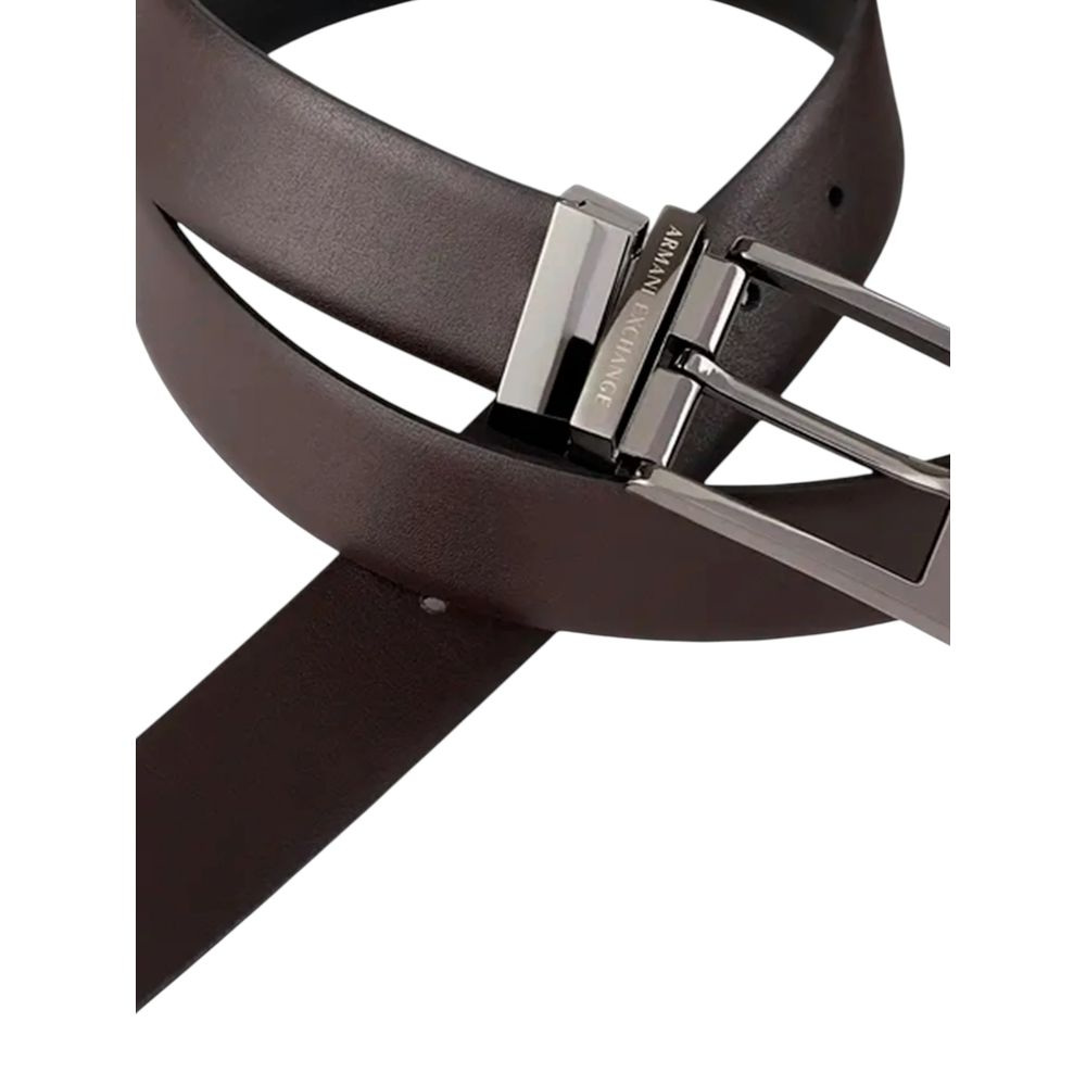 Armani Exchange Black Leather Belt - Image 3