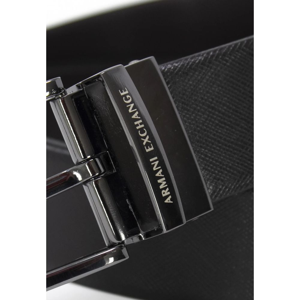 Armani Exchange Black Leather Belt - Image 4