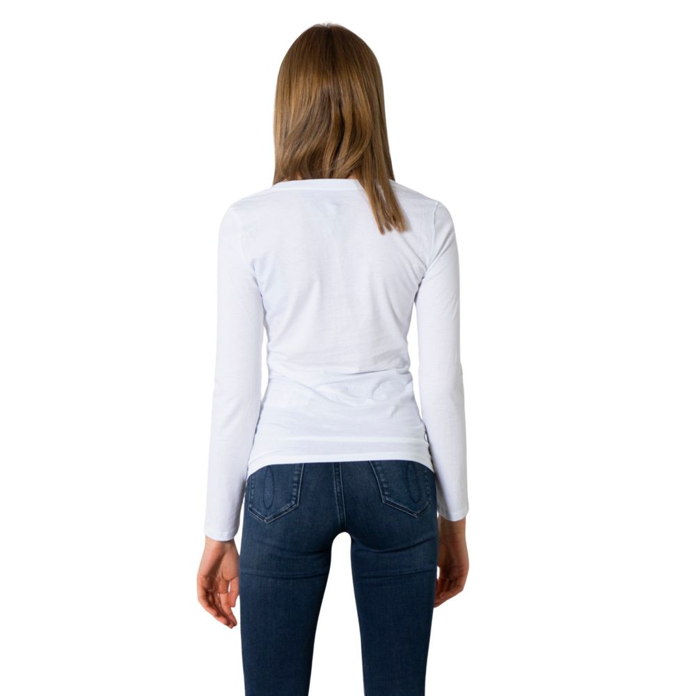 Armani Exchange White Cotton Long Sleeve T-Shirt - Image 2
