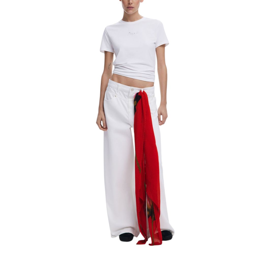 Desigual Orange Polyester Scarf - Image 4