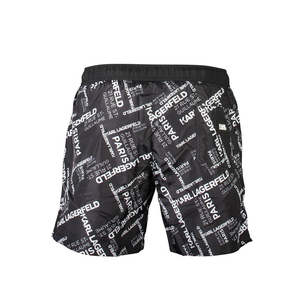 Karl Lagerfeld Black Polyester Men's Swim Boxer - Image 2