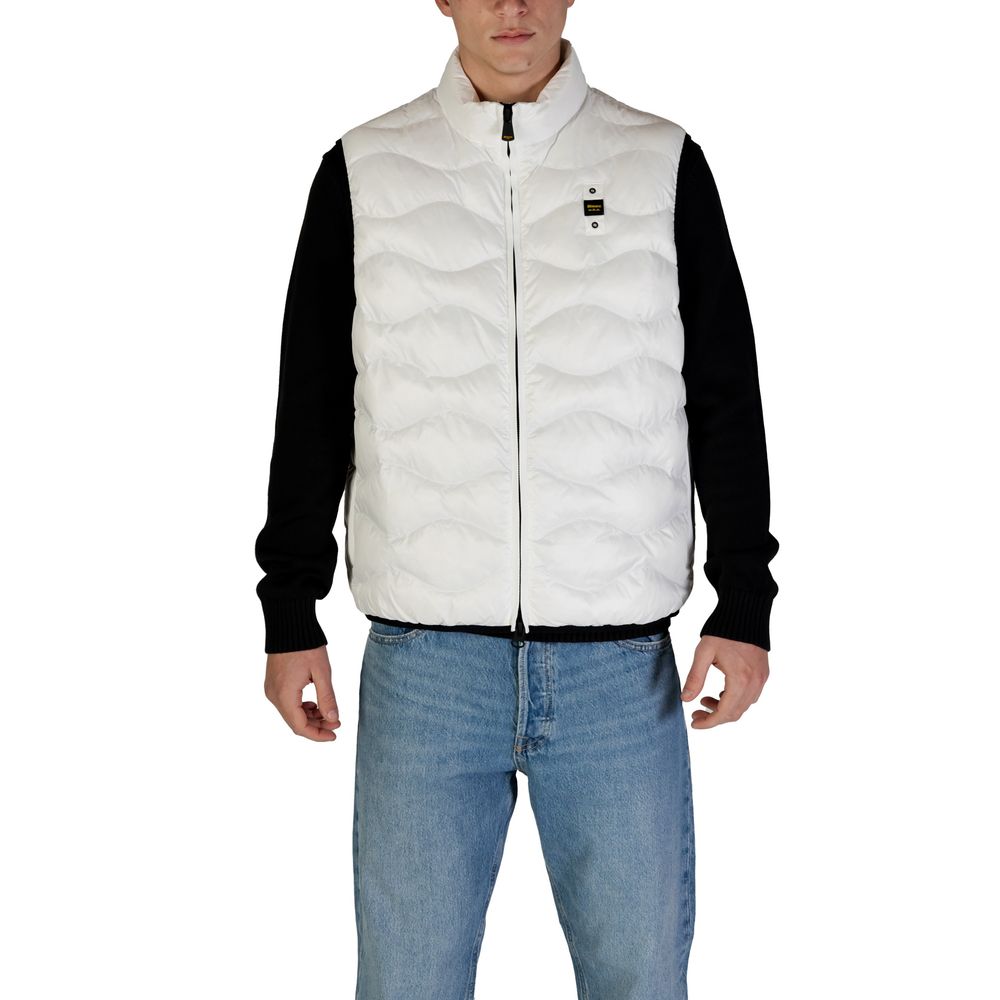 Blauer White Polyamide Sleveless Jacket