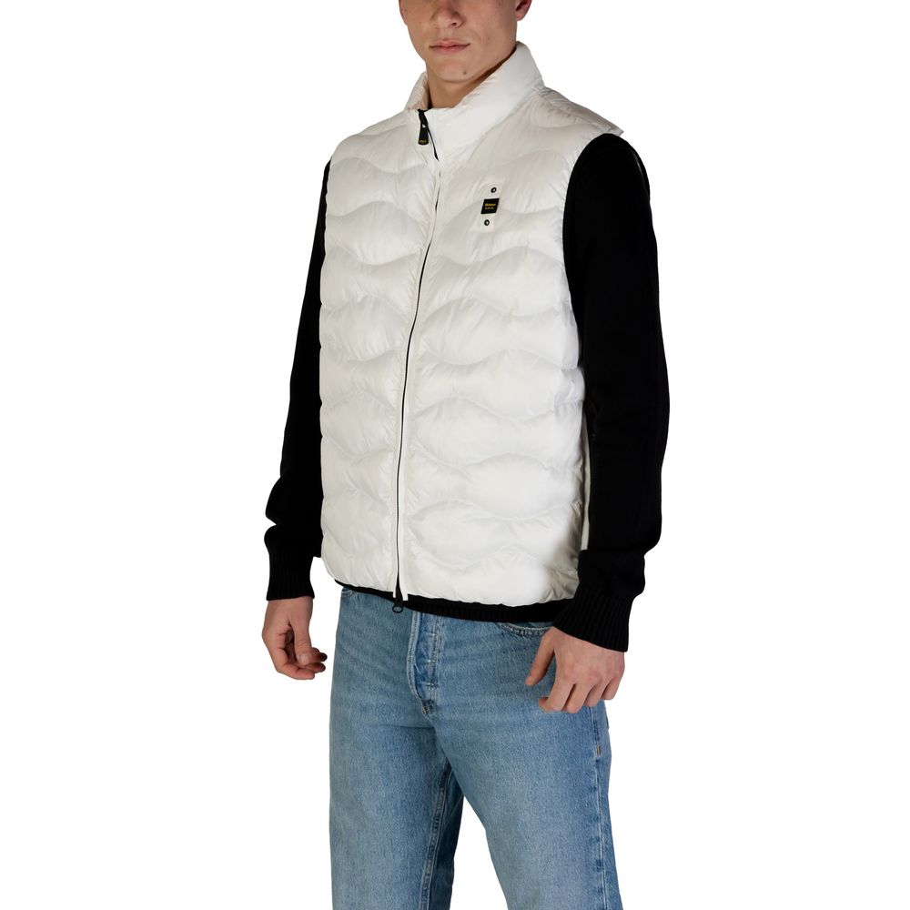 Blauer White Polyamide Sleveless Jacket - Image 3