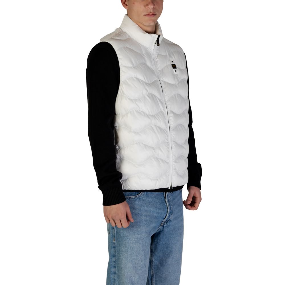 Blauer White Polyamide Sleveless Jacket - Image 4