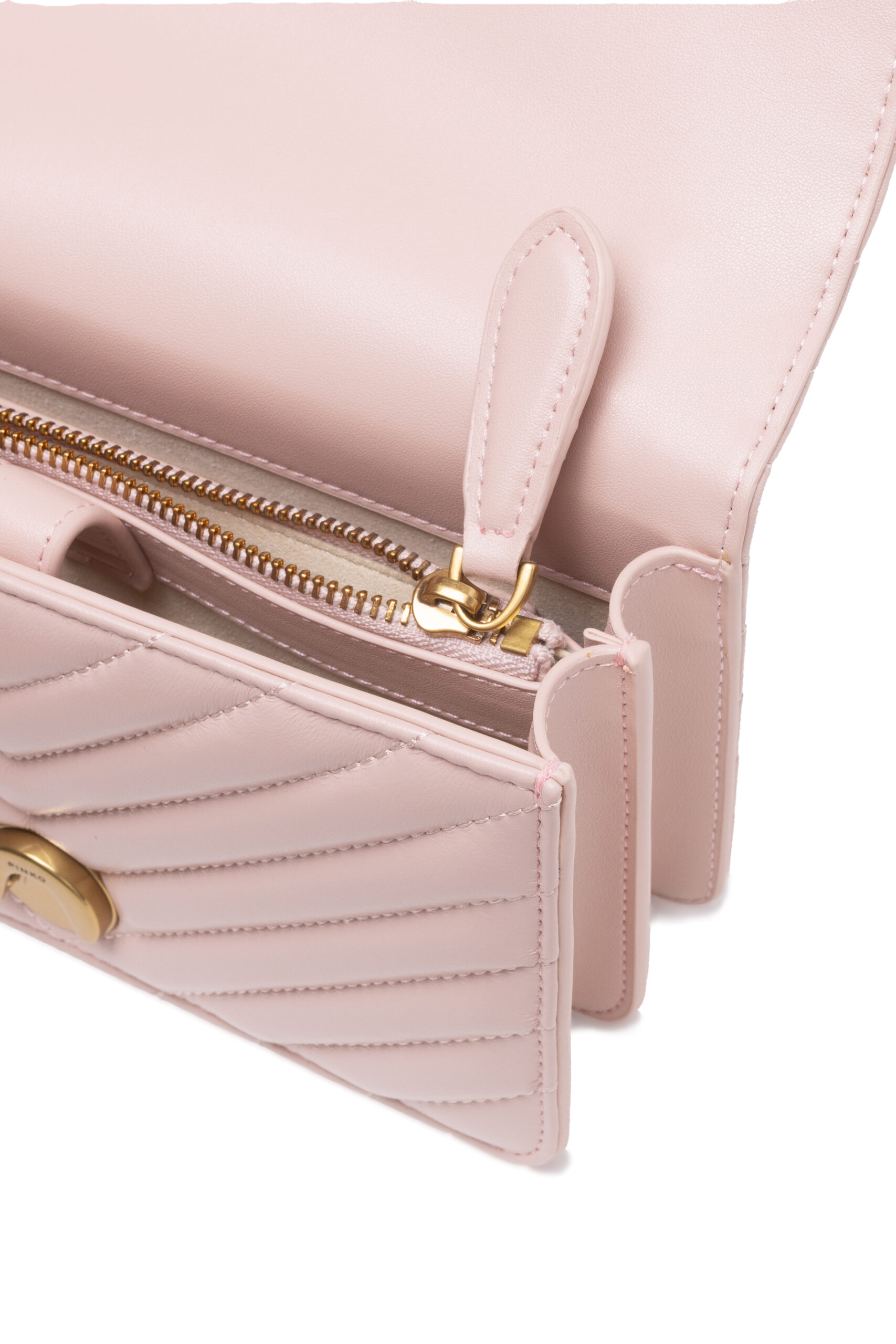 PINKO Powder Pink Love One Mini Shoulder Bag - Image 4
