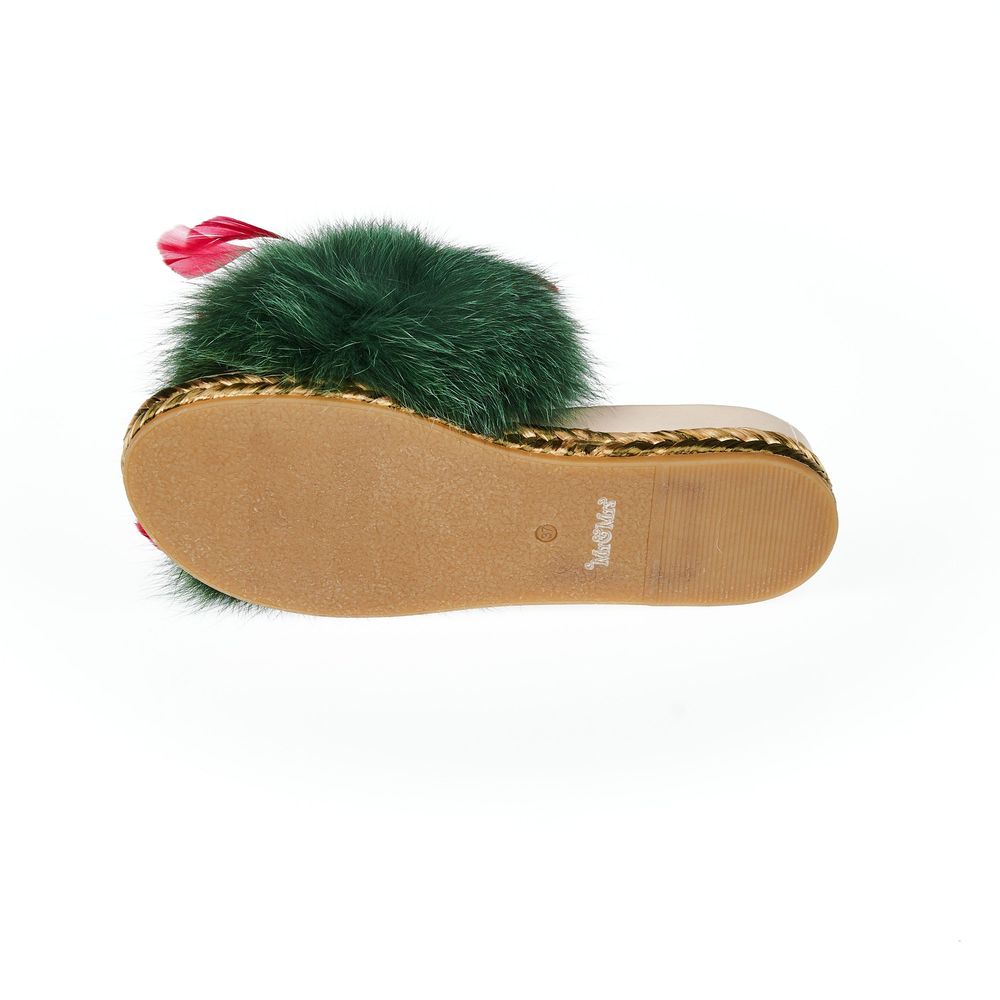 Mr&Mrs Italy Green Lamb Leather Women Sandal - Image 5