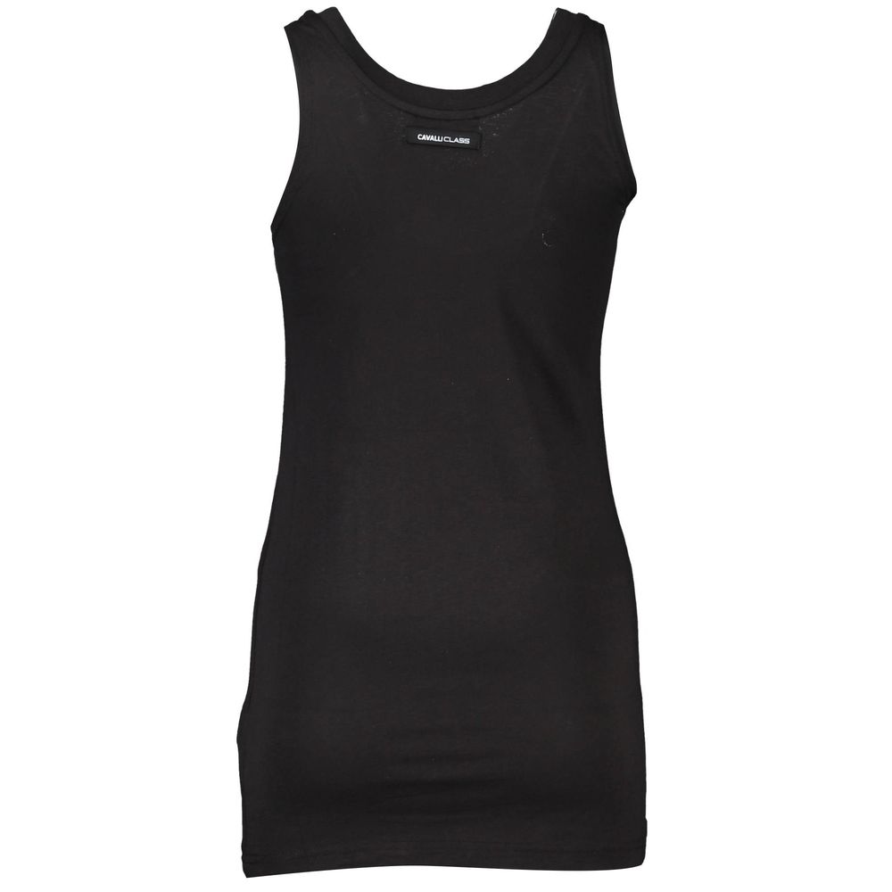 Cavalli Class Black Cotton Women's Tank Top - Image 2